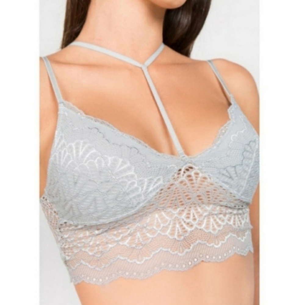 Strappy Lace Choker Neck Bralette